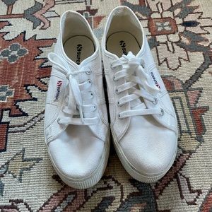 White Superga Platform Sneaker size 38